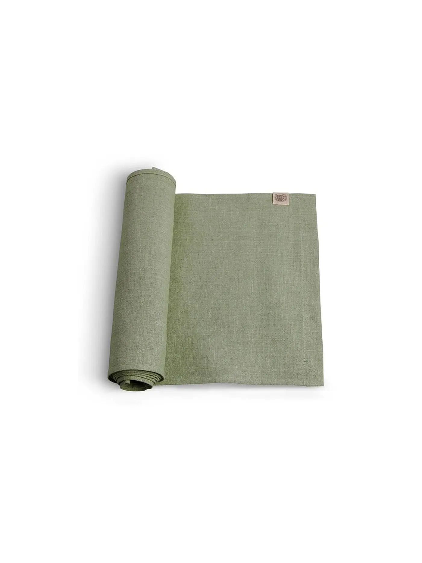 LOVELY LINEN | Leinen-Tischläufer "Erik" 47x150cm (offwhite) | grün